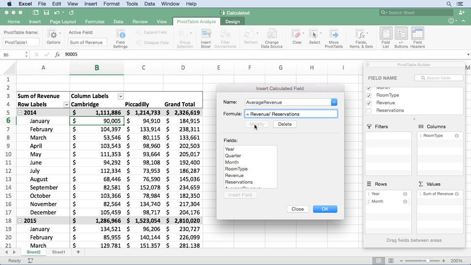 excel for mac link spreadsheets
